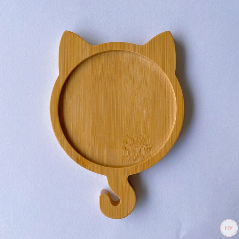 우드코스터 고양이 8.4cm 소