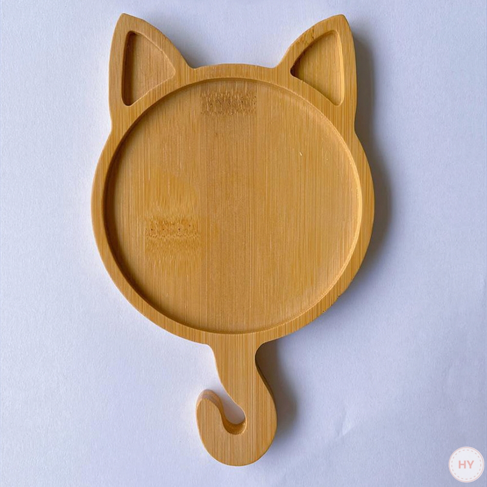 우드코스터 고양이 10cm 대
