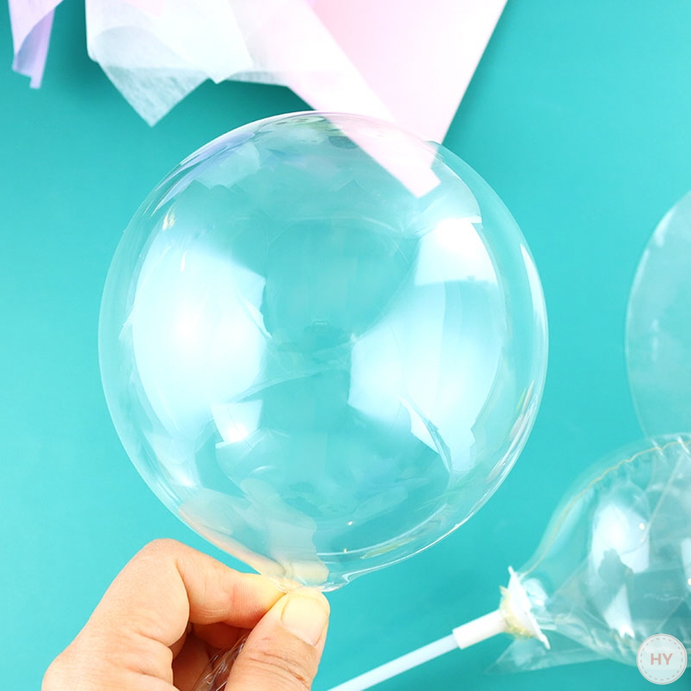 PVC 플라워 투명포장 풍선12cm