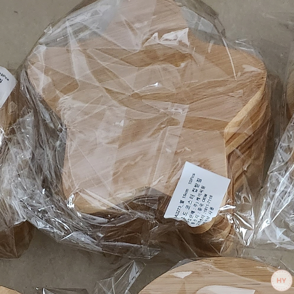 [5차 재입고] 대나무 우드코스터 컵받침 [15cm 별]