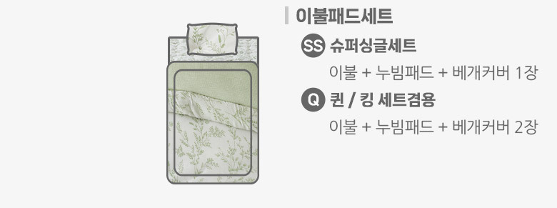 100%모달 먼지없는 사계절 Q,K 이불패드세트 그레이 상세 이미지 22