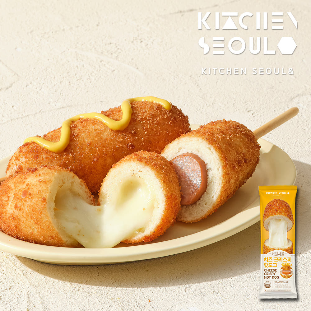 [키친서울] 치즈 크리스피 핫도그 80g x 10 (800g)