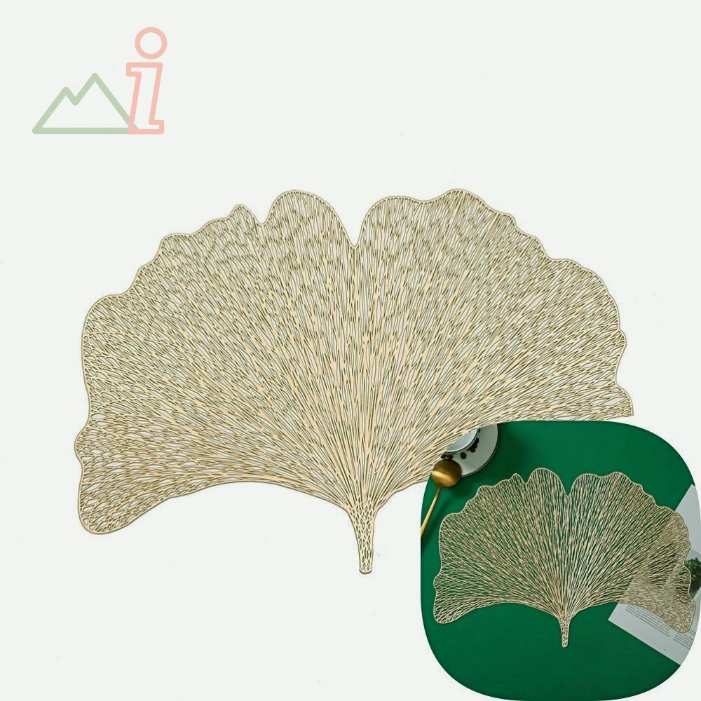 돈스텔 다용도매트 테이블덮개 은행잎 식탁매트 2p 세트 골드