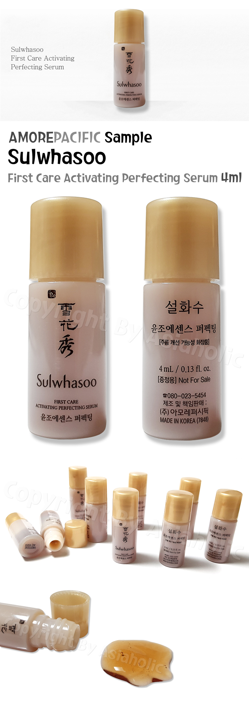 Sulwhasoo First Care Activating Perfecting Serum 4ml x 50pcs (200ml) Sample Newest Version