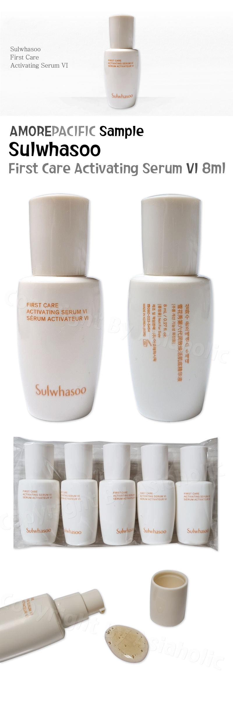 Sulwhasoo First Care Activating Serum VI 8ml x 15pcs (120ml) Sample Newest Version