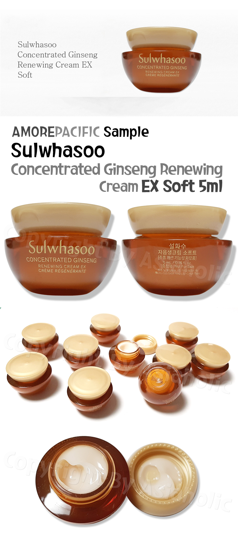 Sulwhasoo Concentrated Ginseng Renewing Cream EX Soft 5ml x 20pcs (100ml) Newest Version