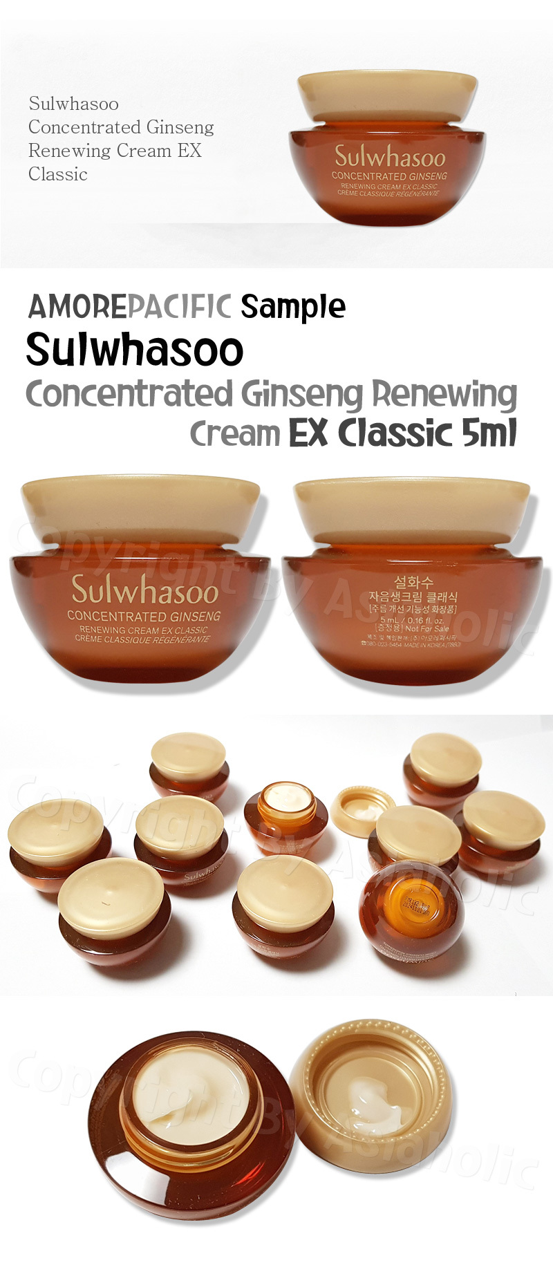 Sulwhasoo Concentrated Ginseng Renewing Cream EX Classic 5ml x 10pcs (50ml) Newest Version