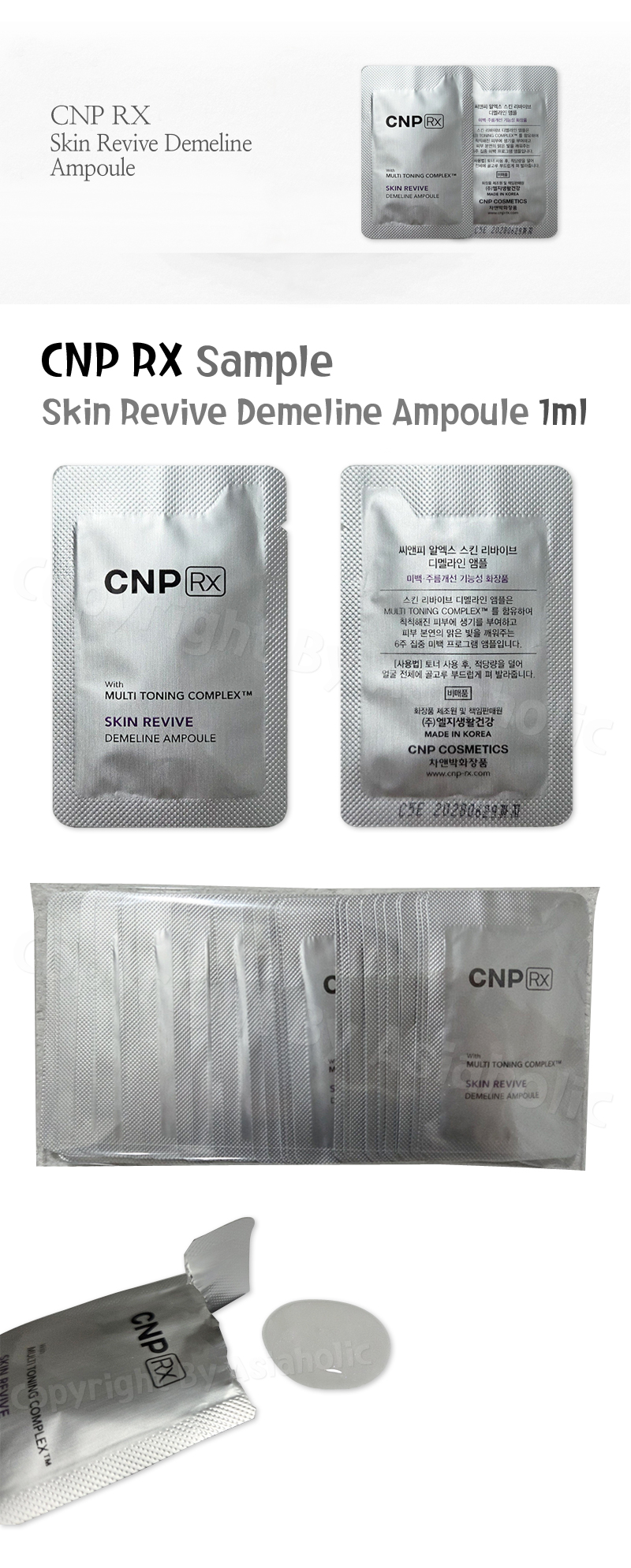 CNP RX Skin Revive Demeline Ampoule 1ml x 30pcs (30ml) Sample Newest Version