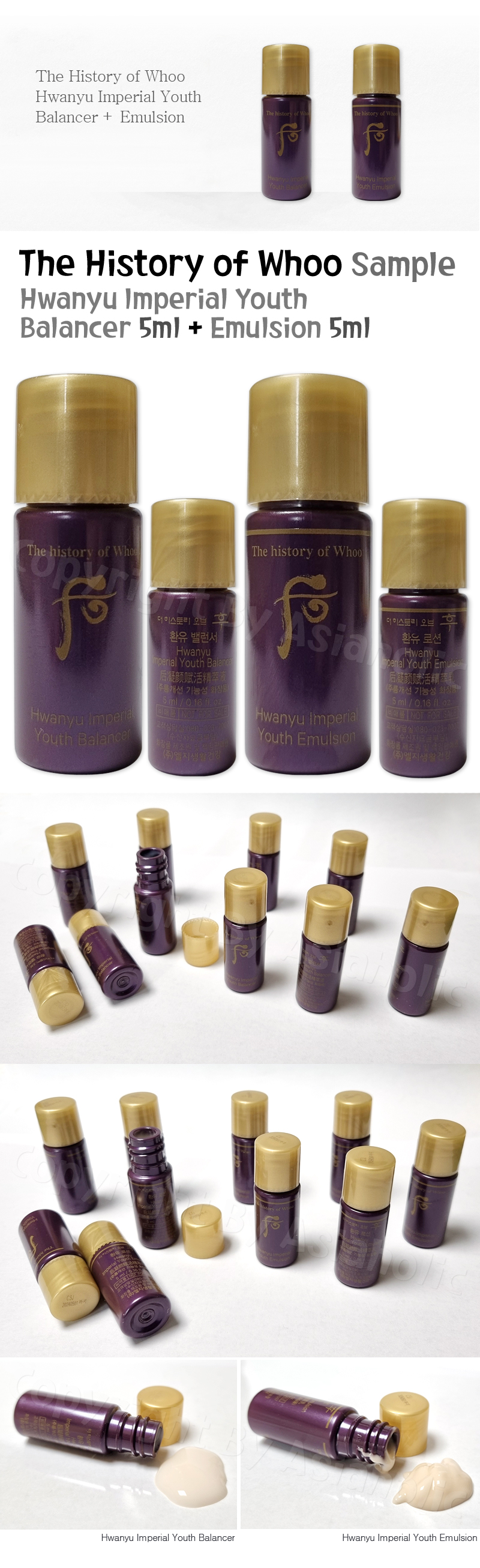 The history of Whoo Hwanyu Imperial Youth Balancer 5ml (14pcs) + Emulsion (14pcs) Premium Sample Newest Version
