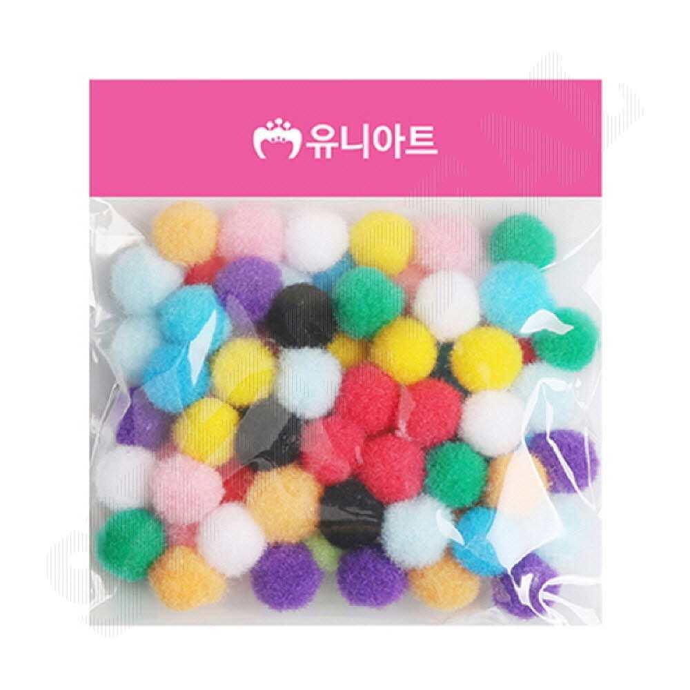 칼라혼합 폼폼이 10mm 15mm 30mm 초등공예