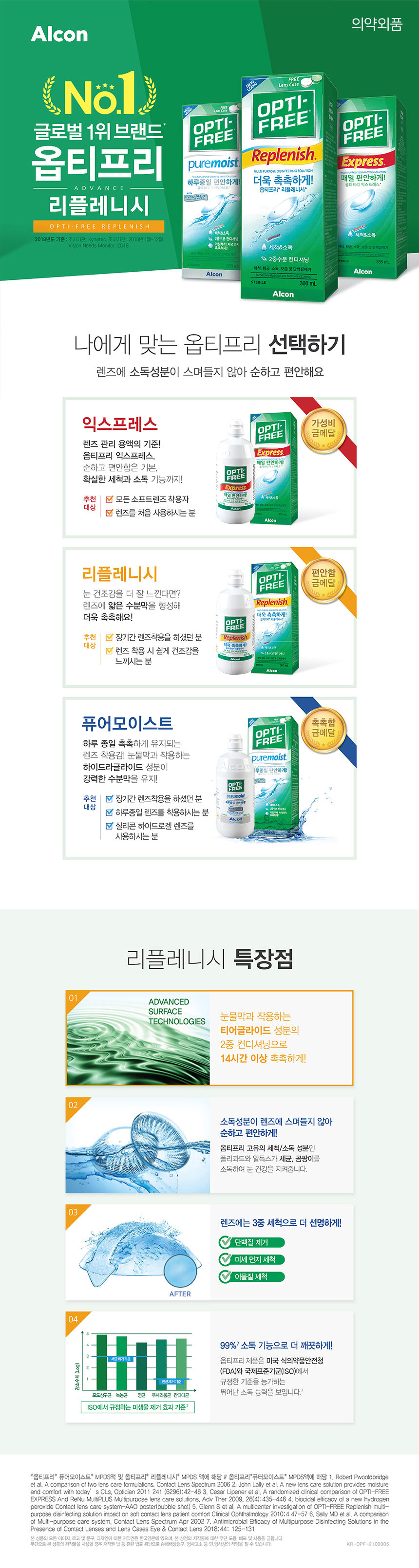 알콘] 옵티프리 렌즈세척액 리플레니시 300ml-모바일 11번가