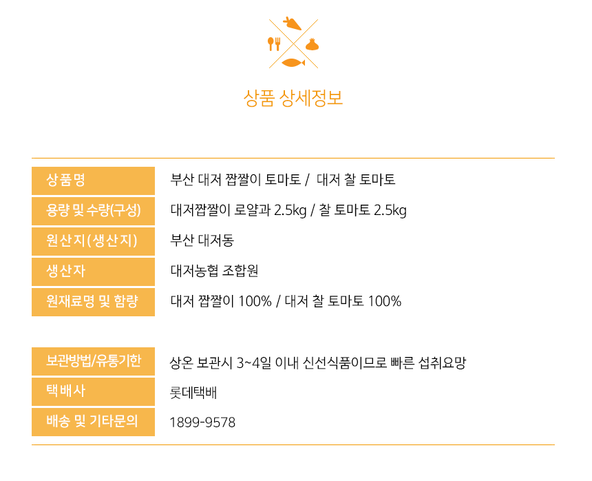 부산 대저 짭짤이 토마토 / 대저 찰토마토 3S~L 대중소 로얄사이즈