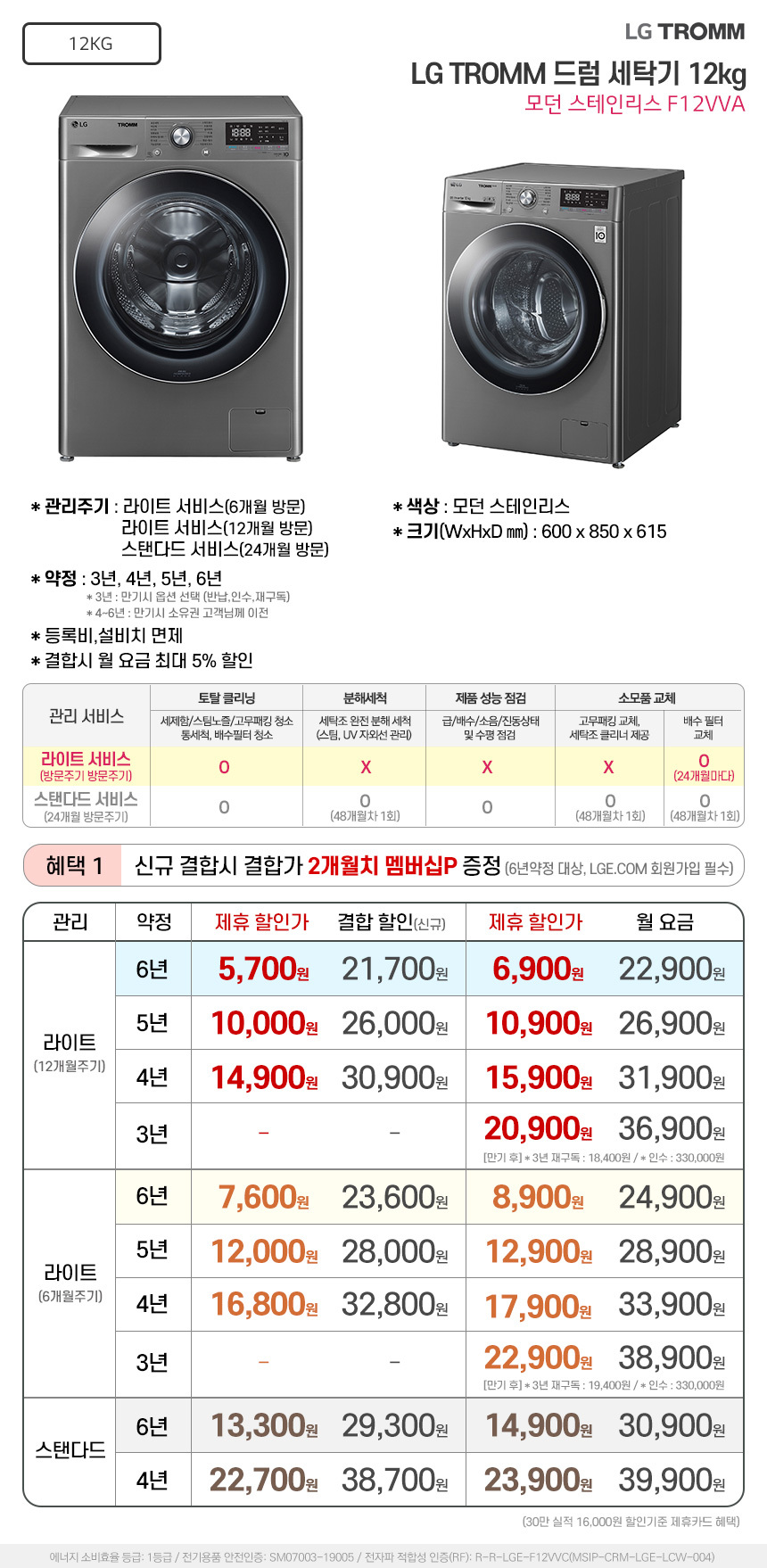 드럼 세탁기 12kg