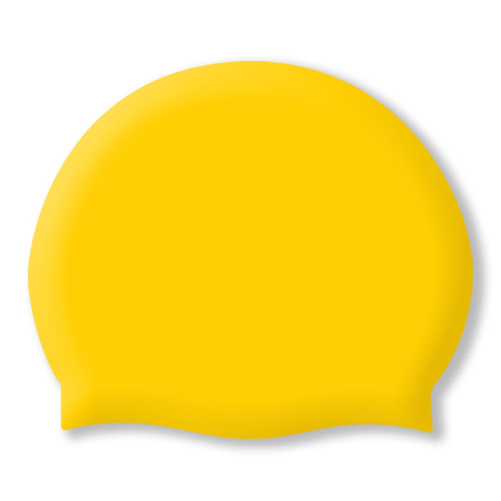 실리콘 무지 옐로우 노란색 수영 모자 수모 수영모 바다 해변