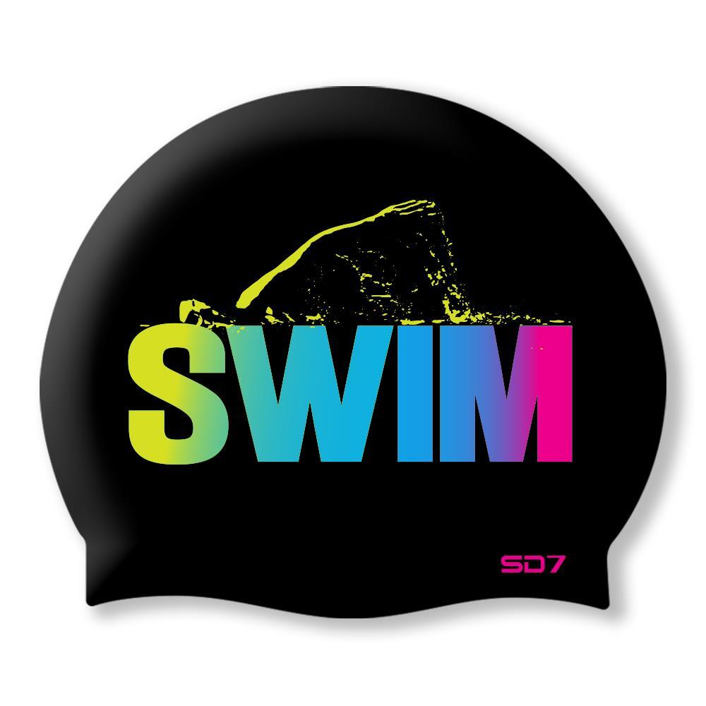 디자인 실리콘 수영 모자 수모 수영모 블랙 바다 해변 레슨 강습