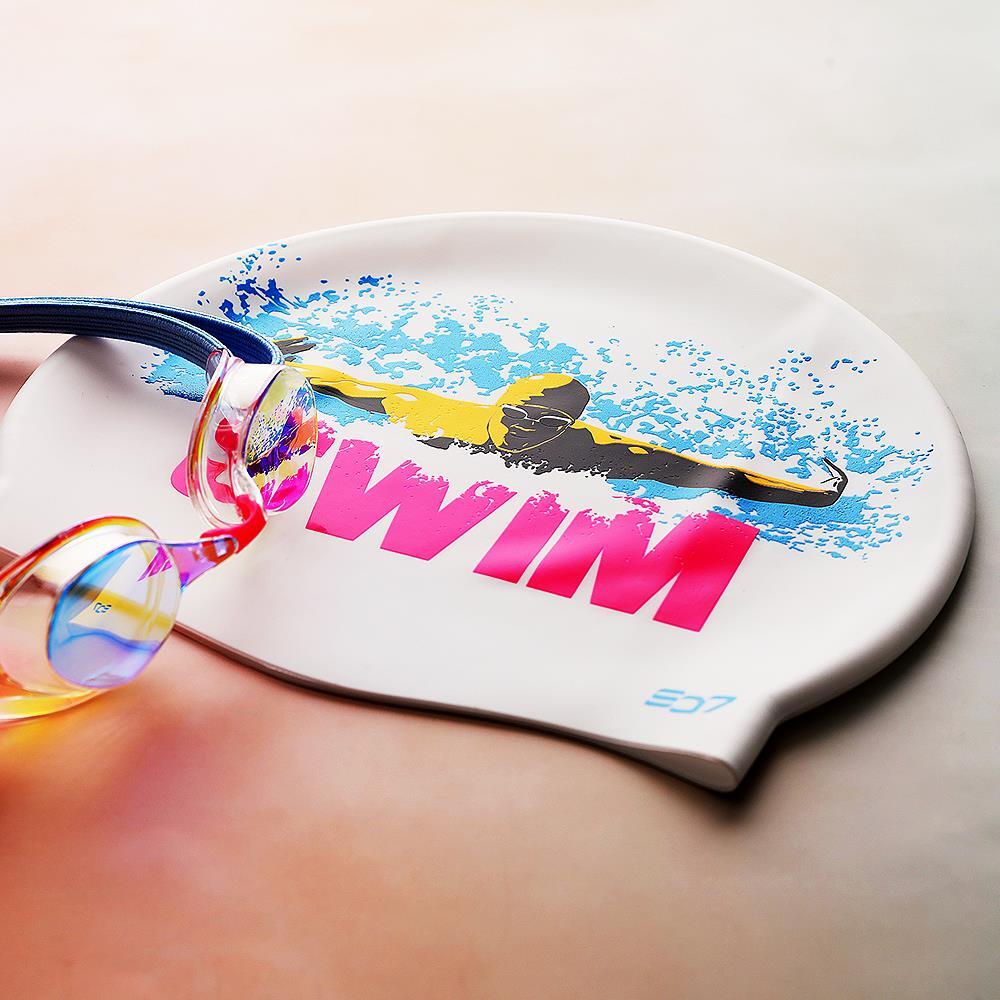 방수 실리콘 수영 모자 수모 수영모 접영 SWIM 바다 해변 레슨