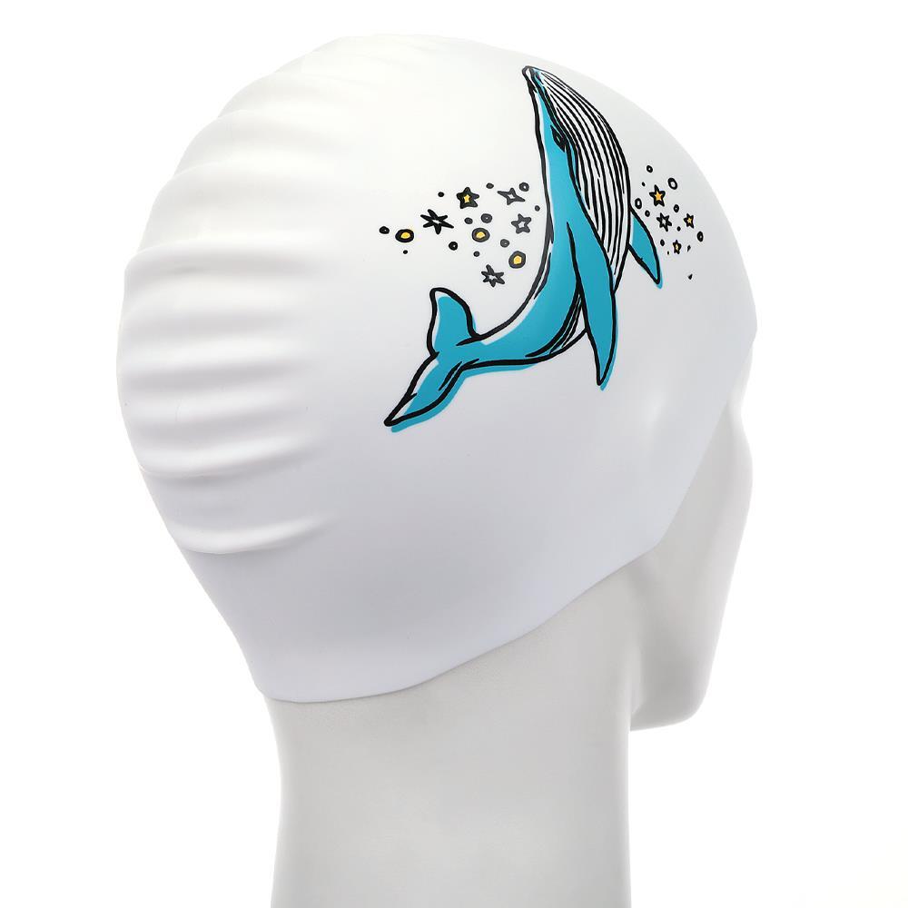 디자인 방수 실리콘 수영 모자 수모 수영모 고래 바다 해변 레슨