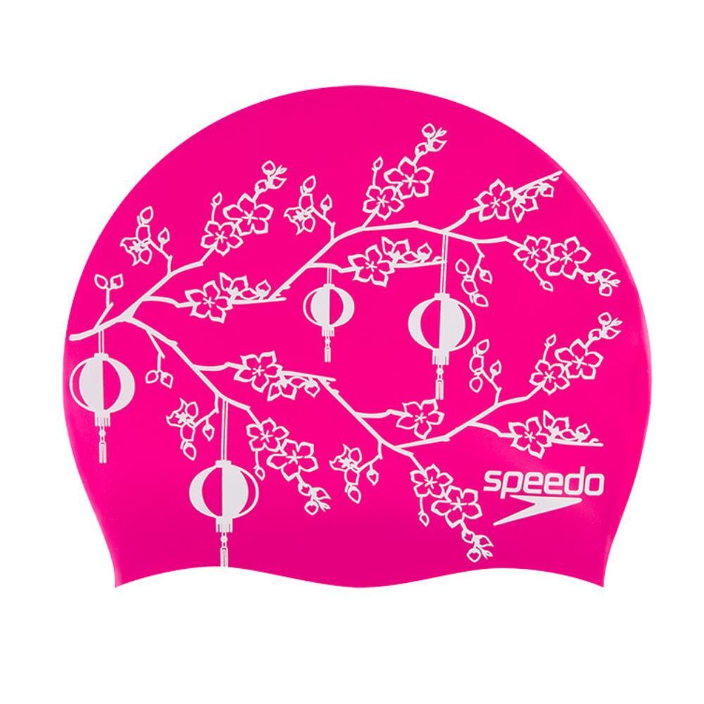 스피도 예쁜 핑크 꽃 실리콘 수영모자 수모 바다 해변 레슨 강습