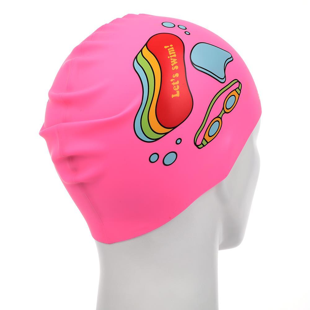 방수 실리콘 수영 모자 수모 수영모 핑크 킥판 바다 해변 레슨