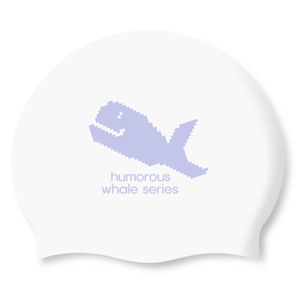 히지 귀여운 라벤더 고래 실리콘 수모 수영모자 바다 해변 레슨