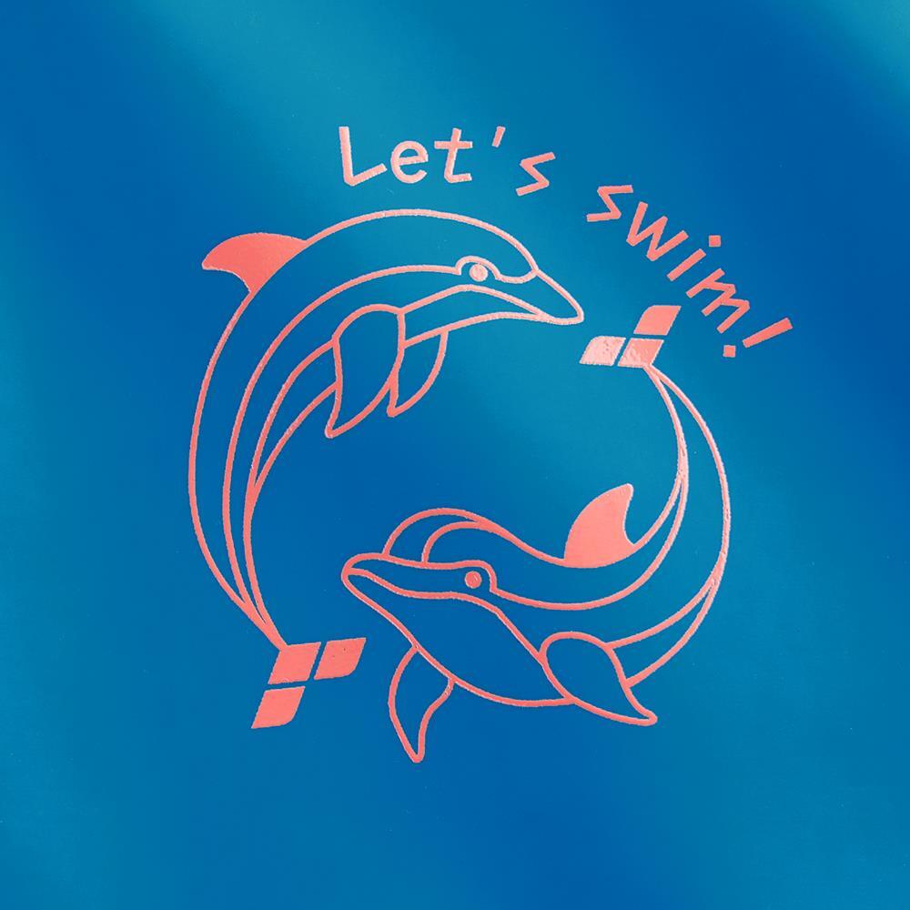 아레나 귀여운 돌고래 우레탄 코팅 수모 수영모 블루 바다 해변