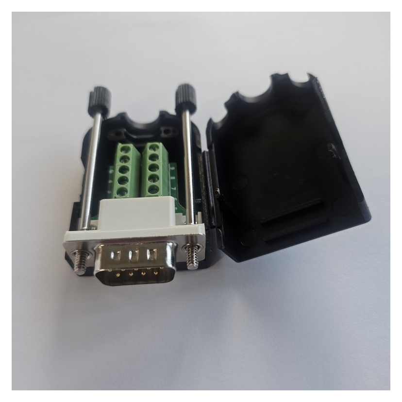 RS232 DB9 9핀 숫커넥터 화이트