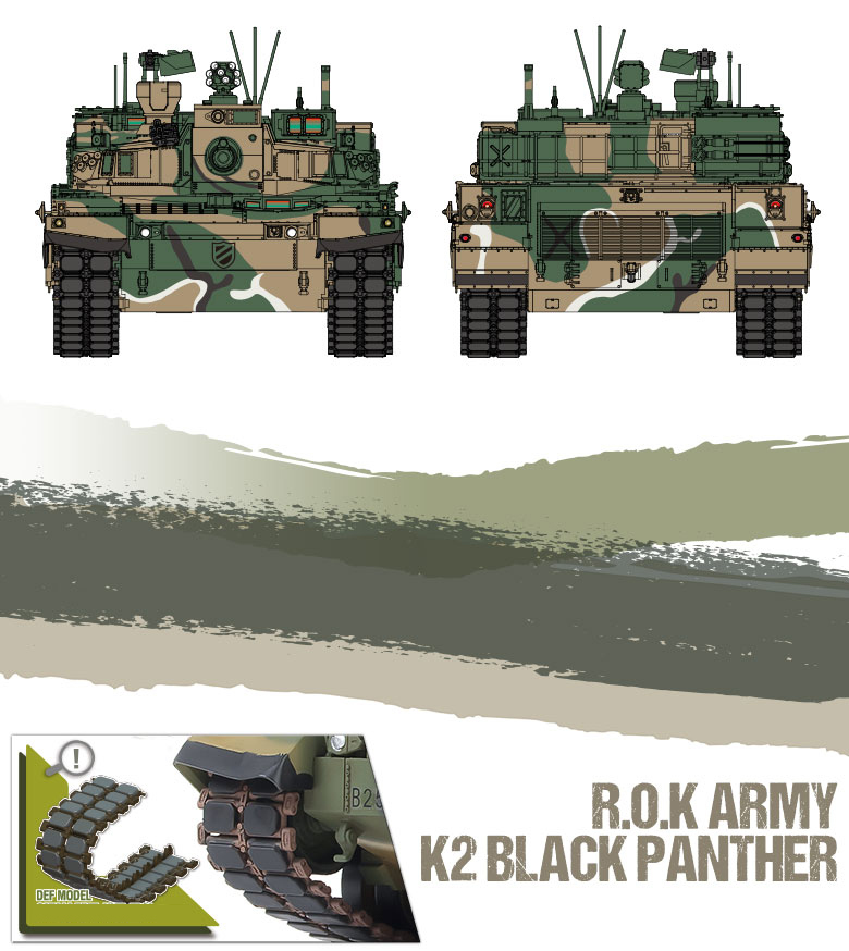 Academy Vehicle 1 35 Scale Plastic Model  Kit ROK  Army  K2 