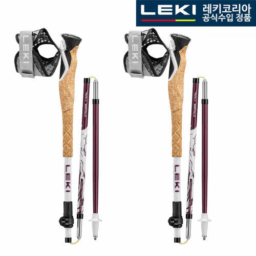 [정품][LEKI/레키] 크로스트레일 FX 수퍼라이트 컴팩트 와인 65426851/카본스틱 (여성분추천)