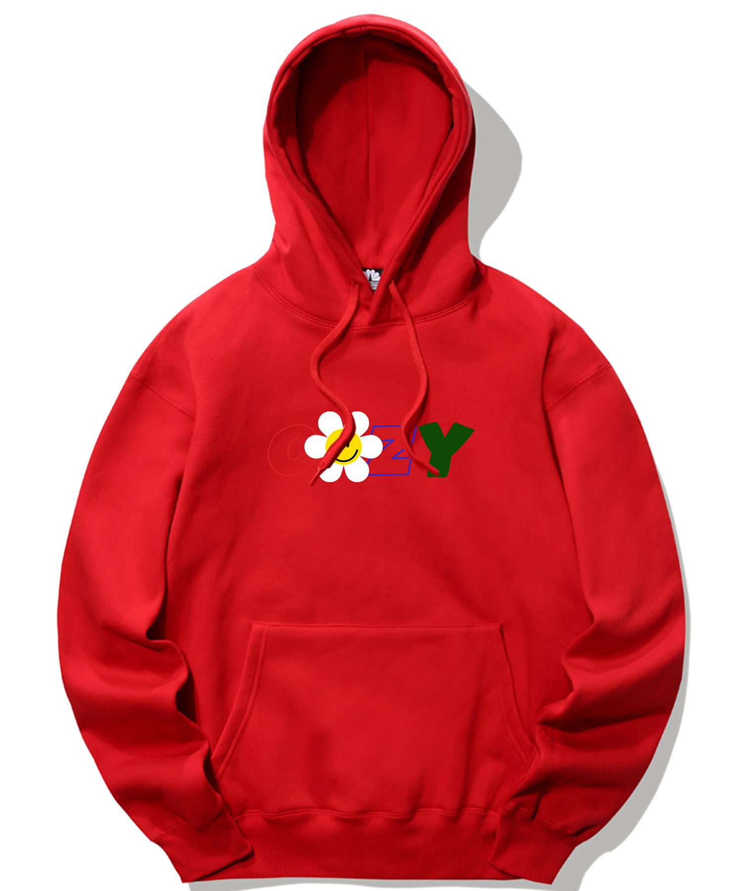 COZY DAISY HOODIE - RED
