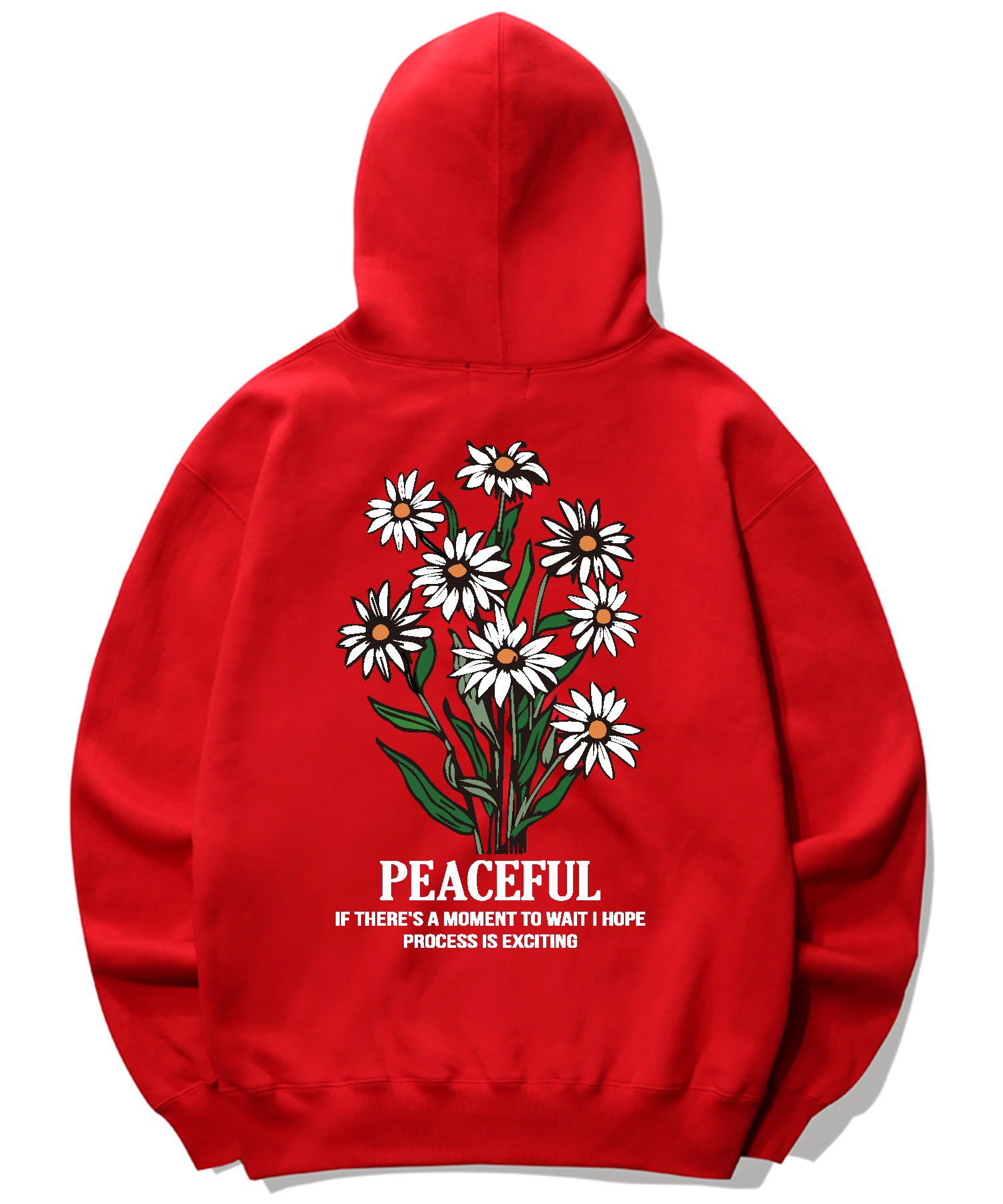 DAISY FLOWER BUNDLE GRAPHIC  HOODIE - RED