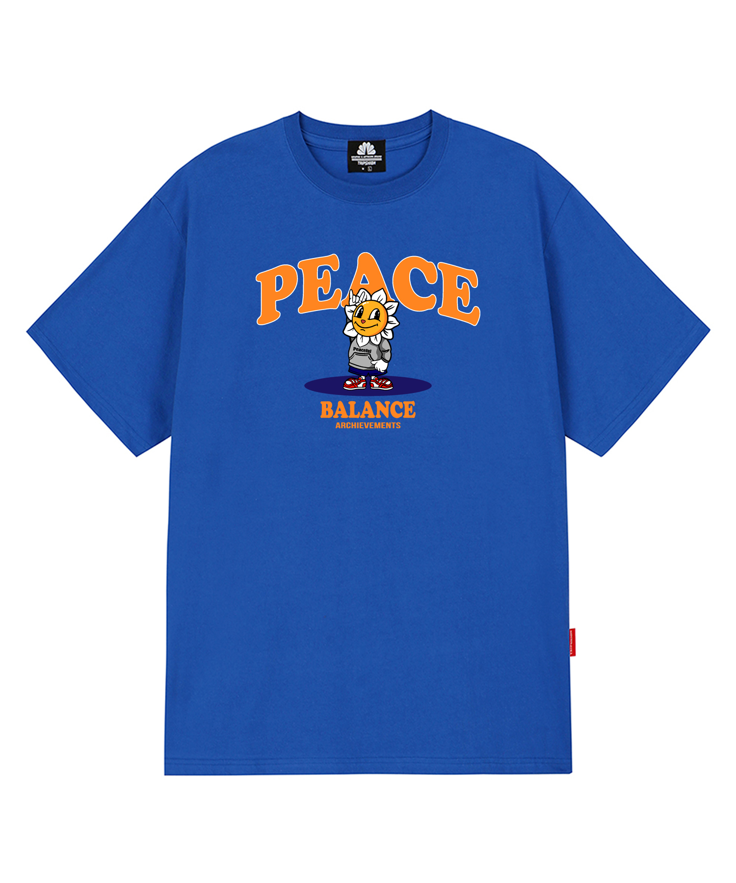 PEACE TIGER GRAPHIC T-SHIRTS - BLUE