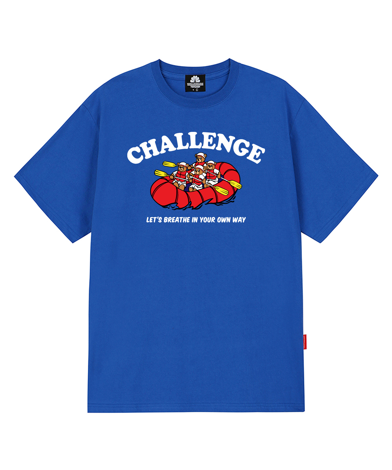CHALLENGE BOAT BEAR GRAPHIC T-SHIRTS - BLUE