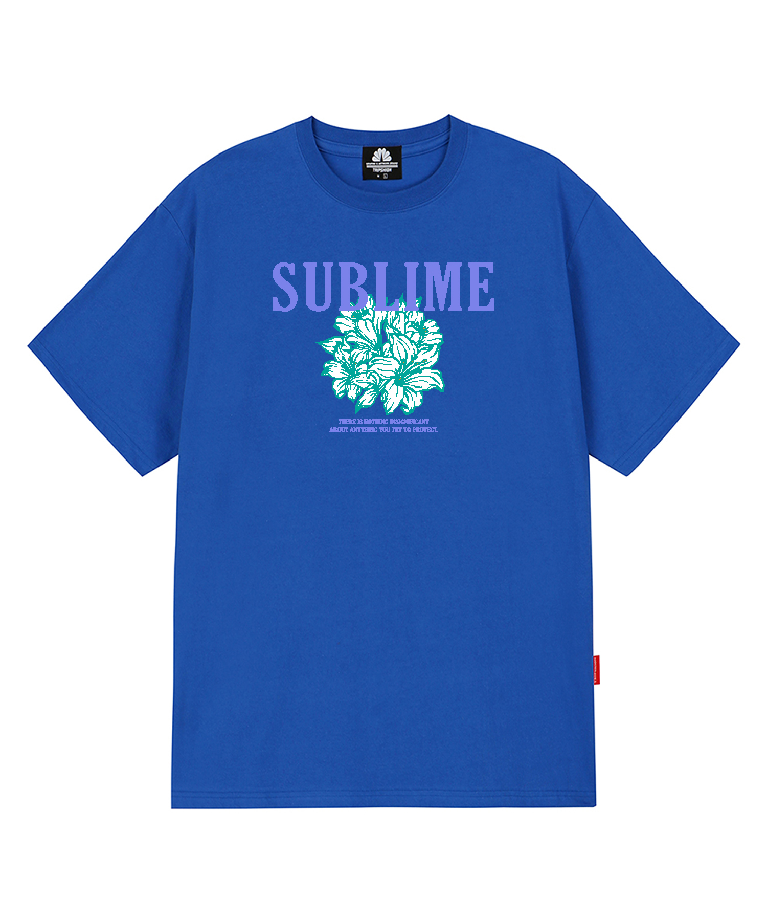 SURLIME FLOWER GRAPHIC T-SHIRTS - BLUE