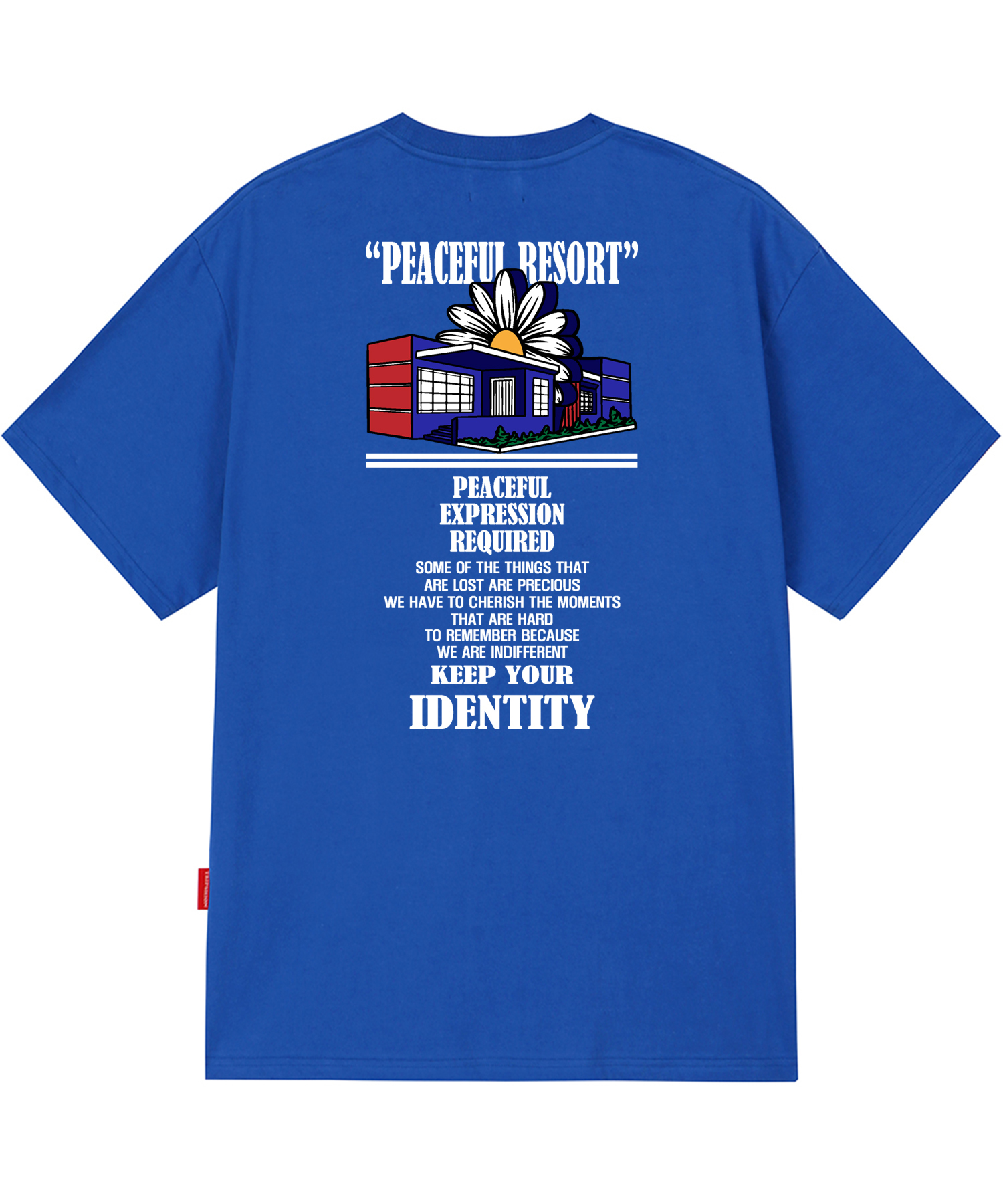 PEACEFUL RESORT GRAPHIC T-SHIRTS - BLUE