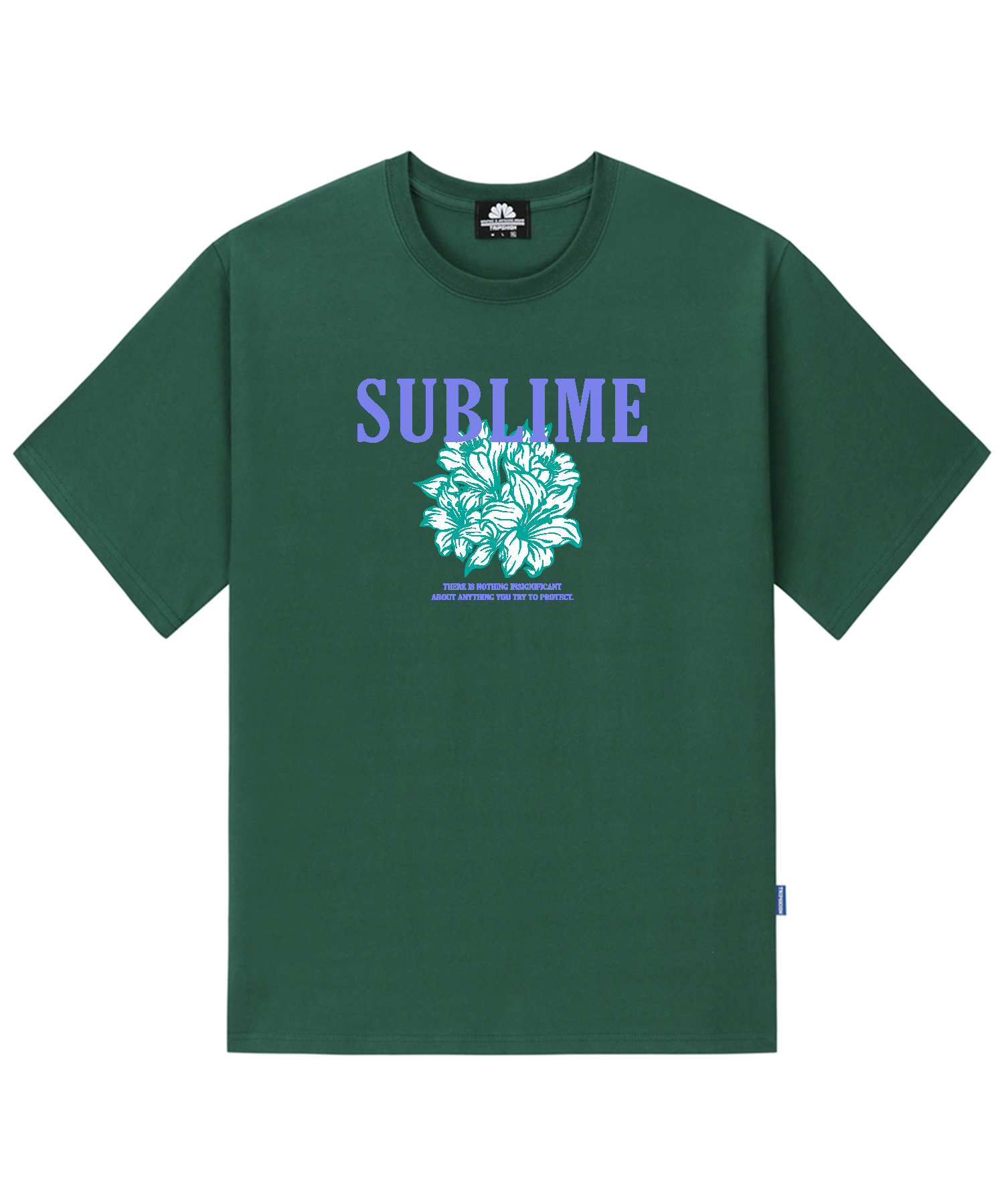 SURLIME FLOWER GRAPHIC T-SHIRTS - GREEN
