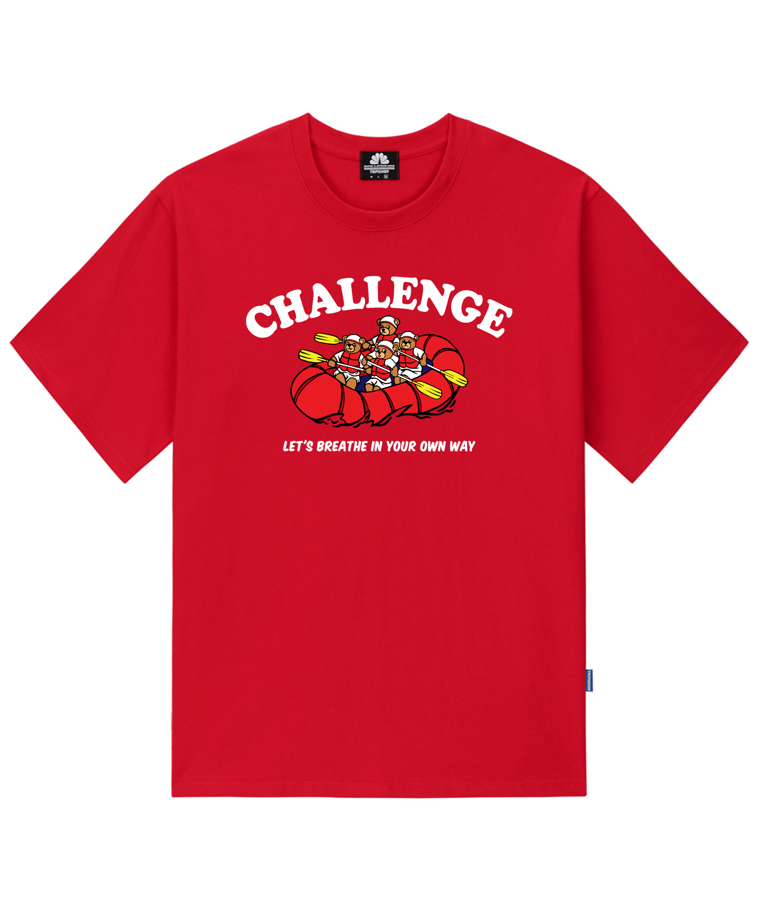 CHALLENGE BOAT BEAR GRAPHIC T-SHIRTS - RED