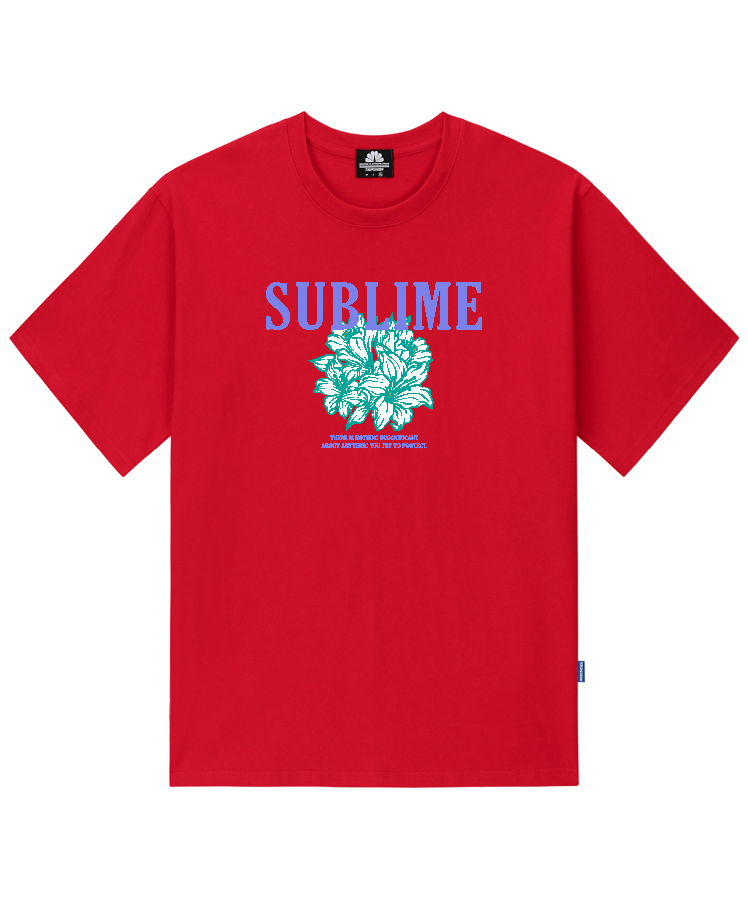SURLIME FLOWER GRAPHIC T-SHIRTS - RED