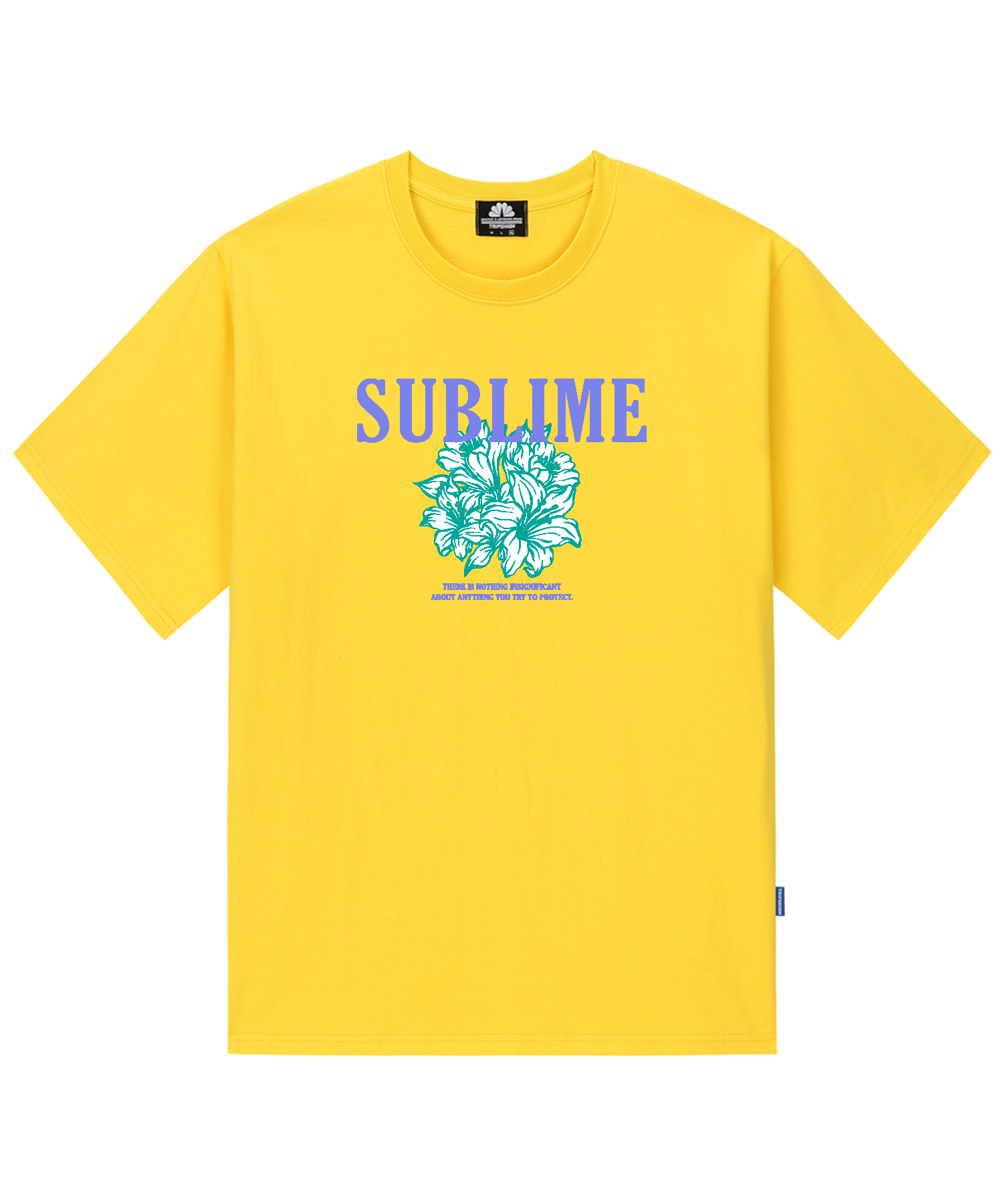 SURLIME FLOWER GRAPHIC T-SHIRTS - YELLOW