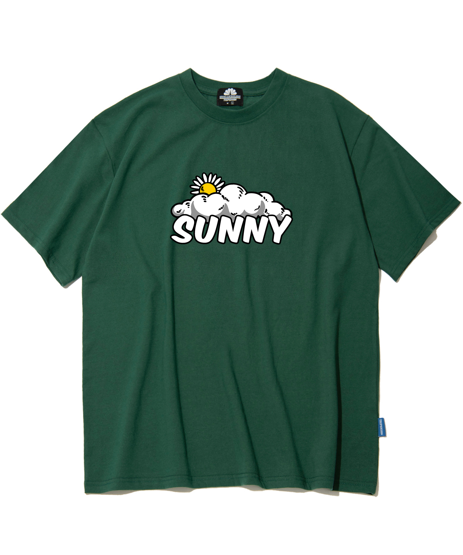 SUNNY &amp; CLOUD GRAPHIC T-SHIRTS - GREEN