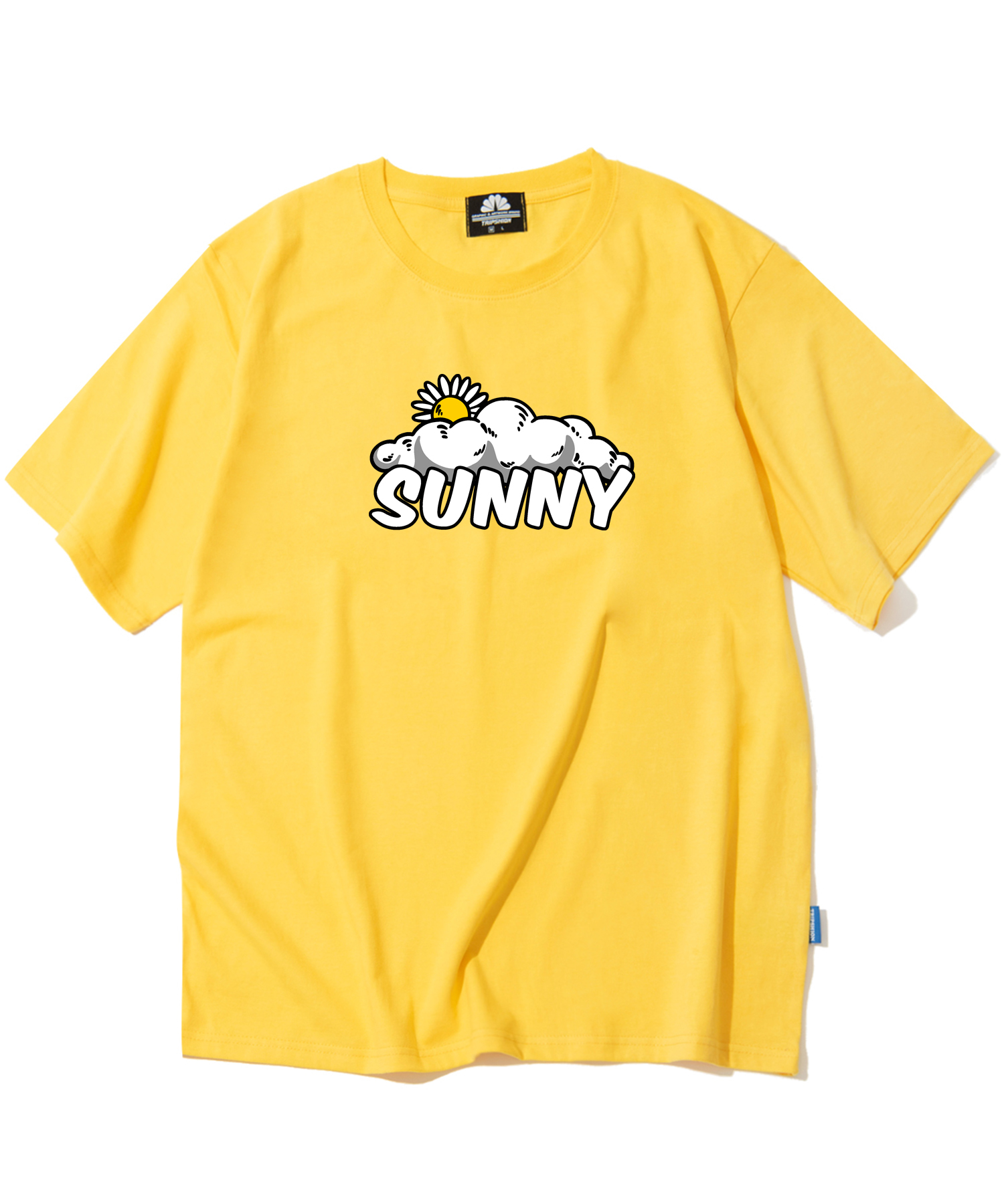 SUNNY &amp; CLOUD GRAPHIC T-SHIRTS - YELLOW