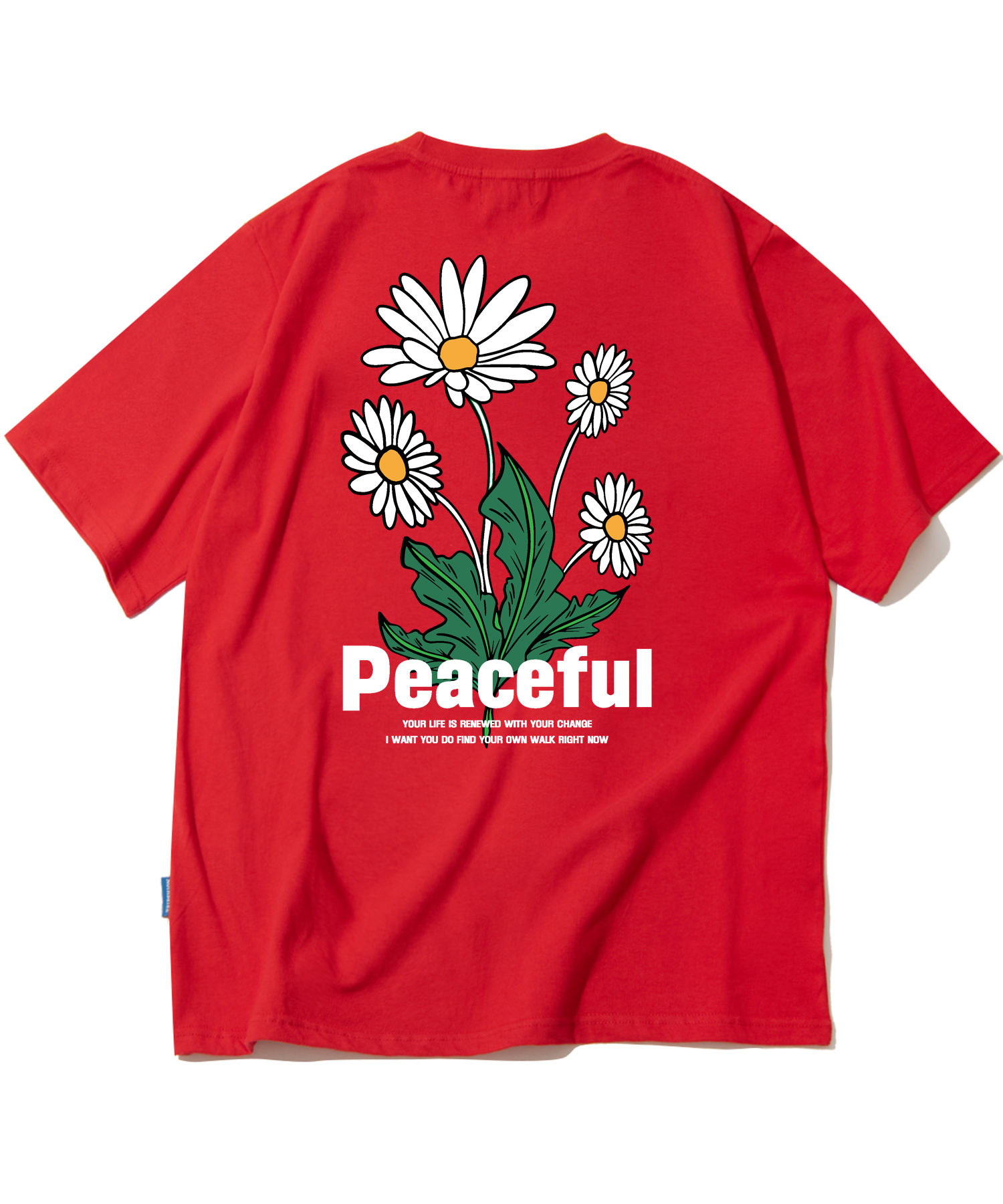 PEACEFUL DAISY BUNDLE GRAPHIC  T-SHIRTS - RED