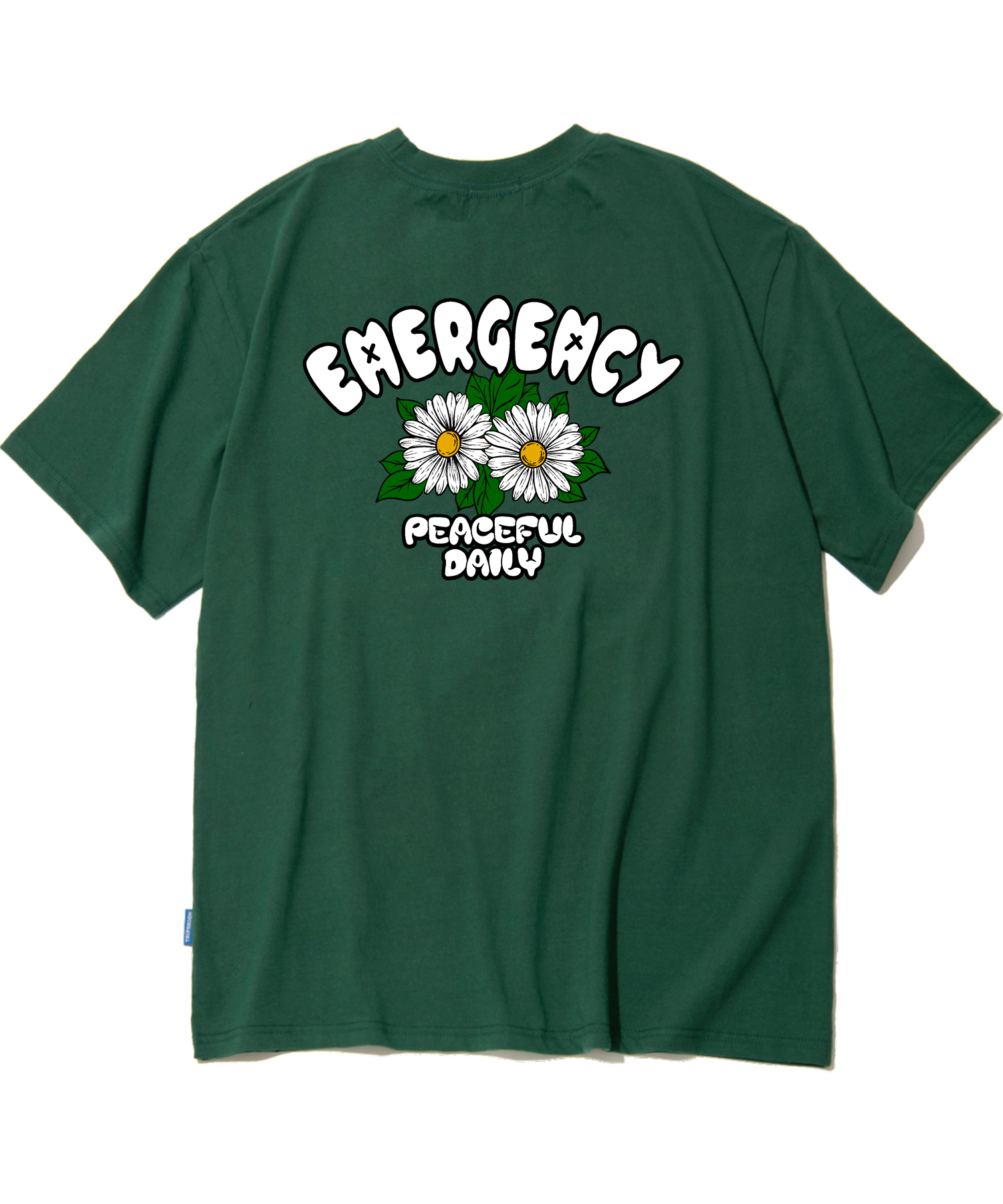 DOUBLE DAISY FLOWER GRAPHIC T-SHIRTS - GREEN