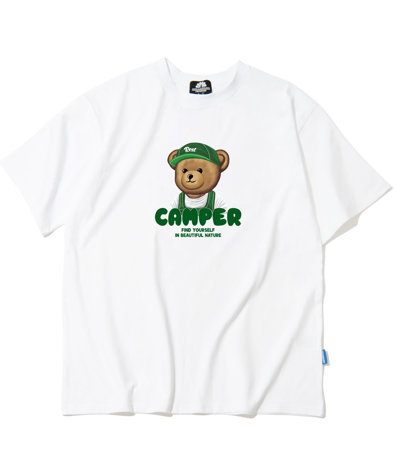 CAMPER BEAR GRAPHIC T-SHIRTS - WHITE