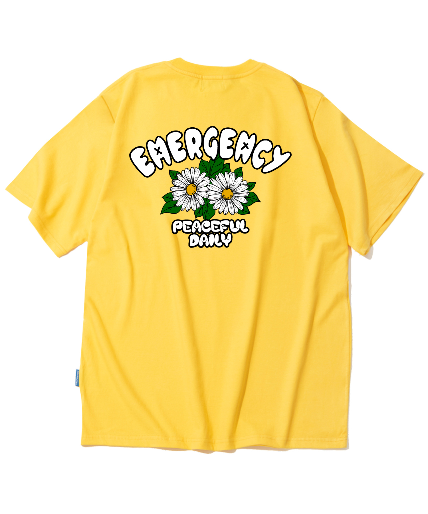 DOUBLE DAISY FLOWER GRAPHIC T-SHIRTS - YELLOW