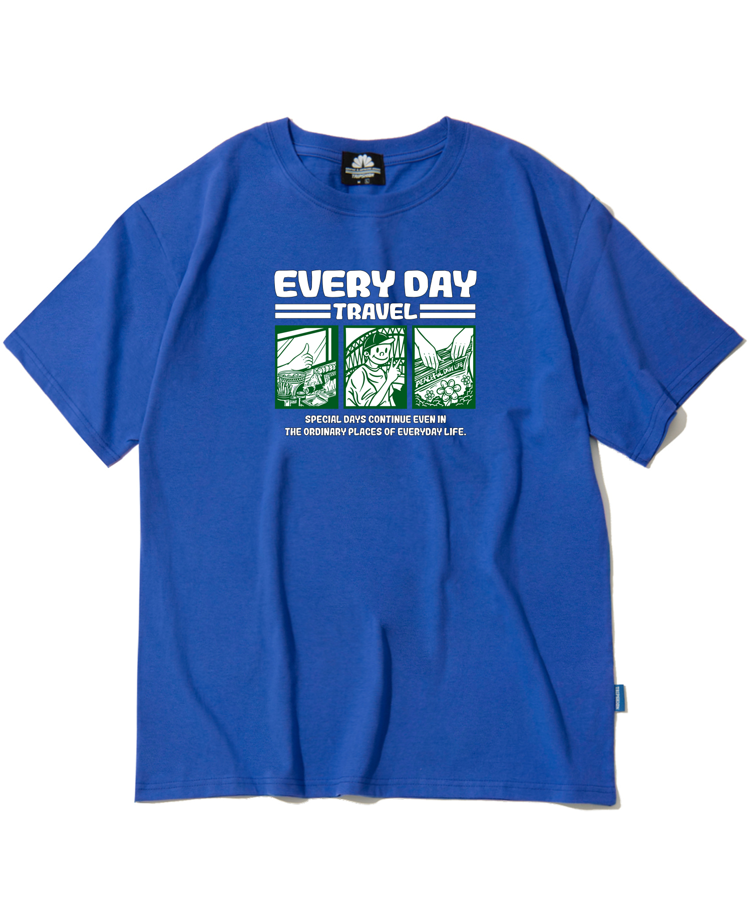EVERYDAY CARTTON GRAPHIC T-SHIRTS - BLUE