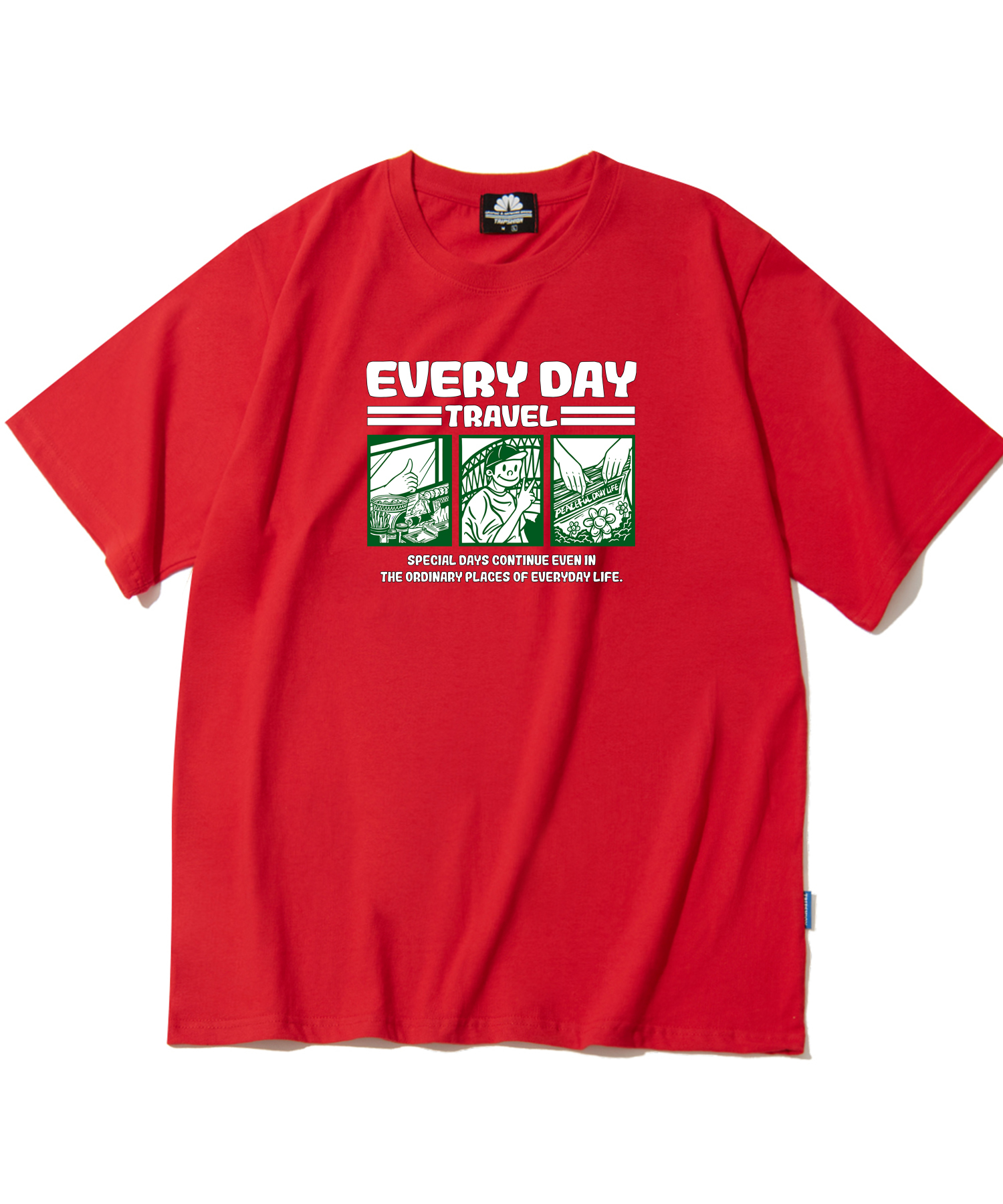 EVERYDAY CARTTON GRAPHIC T-SHIRTS - RED