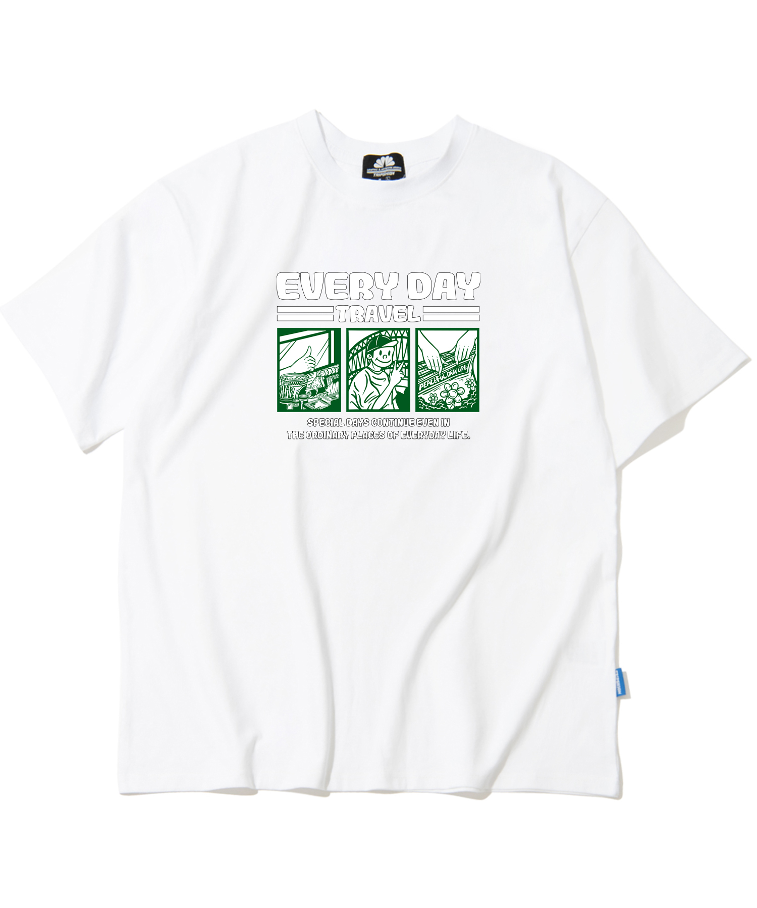EVERYDAY CARTTON GRAPHIC T-SHIRTS - WHITE