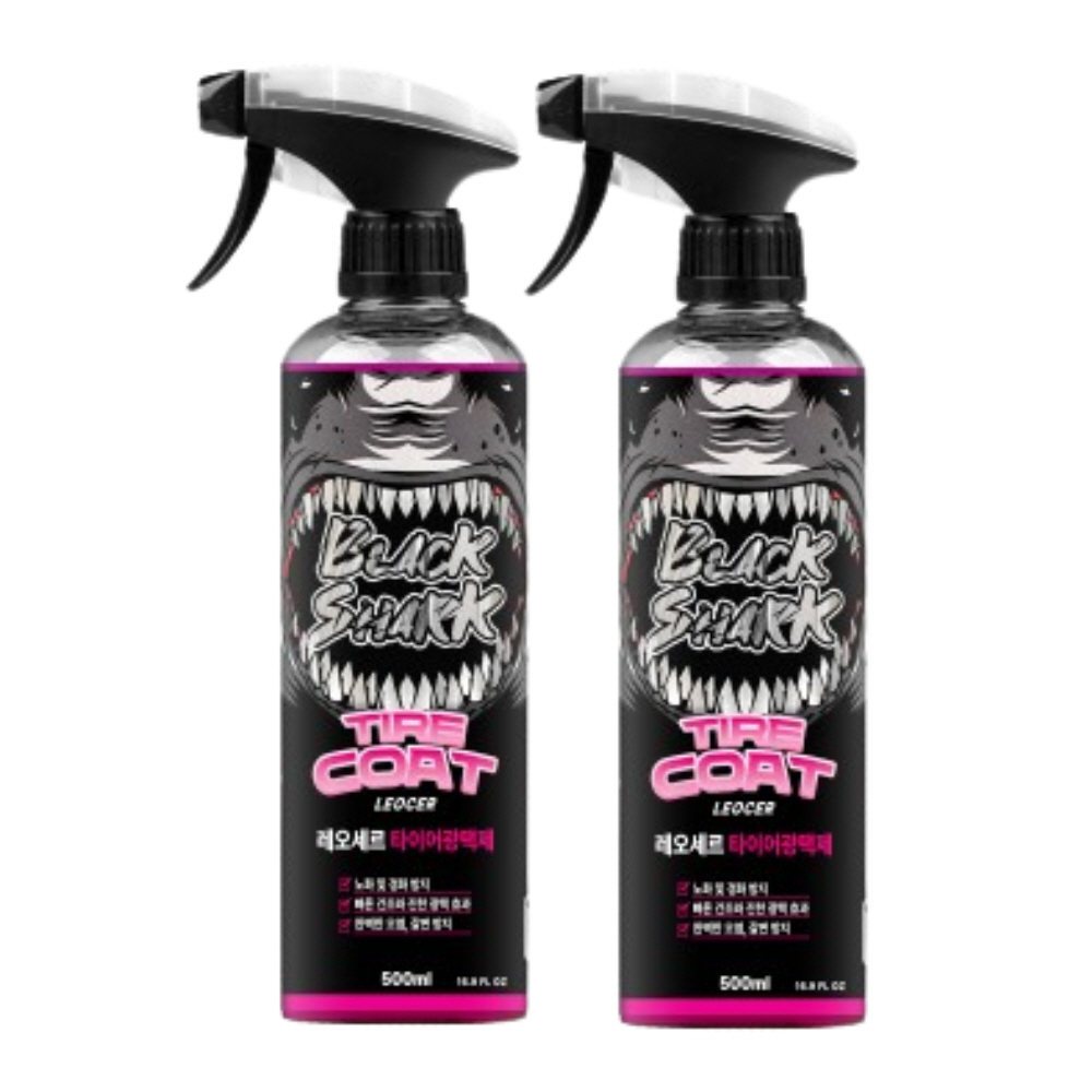 [블랙샤크] 자동차 타이어 코팅 광택제 500ml 2개