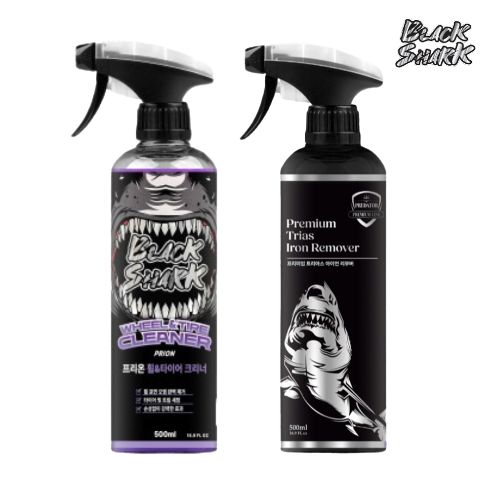 [블랙샤크] 휠/타이어 세정 2종 세트 휠&타이어 클리너 500ml+아이언 리무버 500ml