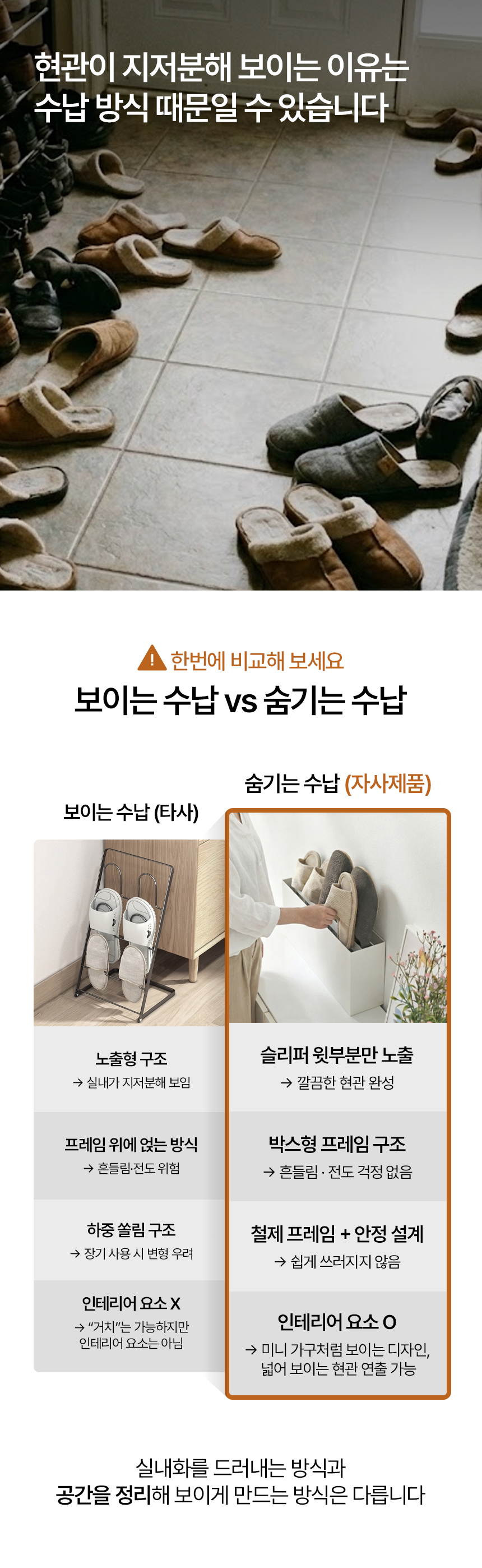 실내화 거치대 슬리퍼 정리대 거실 현관 거실화 걸이 실내화꽂이 상세 이미지 2